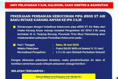Waspada 2 Hari Air Bersih Tak Mengalir ke Rumah Warga, Perumda Tirta Musi Palembang Perbaiki Pipa Induk