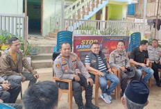Kapolsek Pemulutan Touring Sambang ke Desa, Ajak Warga Tak Bakar Lahan untuk Cegah Karhutla di Ogan Ilir