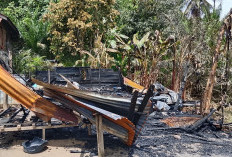 Rumah Sekaligus Warung Manisan Milik Warga Benakat Muara Enim Hangus Terbakar  