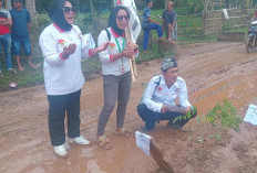 Warga Lubuk Saung Rantau Bayur Banyuasin Minta Segera Perbaiki Jalan Poros