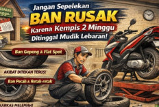 Sering Disepelekan, Ternyata Ini Bahaya Ban Motor Rusak Ditinggal Mudik Lebaran 2 Minggu