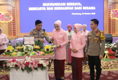 Puncak HKGB ke-74, Kapolda Sumsel Tekankan Peran Bhayangkari Dukung Pengabdian Polri