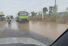 Jalan Lingkar Selatan Jakabaring Dikepung Genangan dan Lubang Menganga, Ancam Keselamatan Pengendara