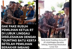 Unik! Pemilihan Ketua RT di Lubuk Linggau Ditentukan Lewat Suit Gunting Batu Kertas