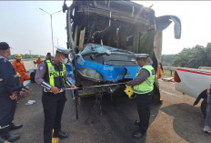 Tabrakan Beruntun di Tol Palindra KM 9, Bus DAMRI Terlibat, 14 Orang Luka-Luka