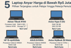 Rekomendasi 5 Laptop Anyar Harga di Bawah Rp5 Juta, Pilihan Terjangkau untuk Pelajar hingga Pekerja 