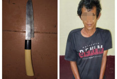 Sembunyikan Pisau di Pinggang, Pria di Ogan Ilir Diciduk Anggota Polsek Tanjung Raja
