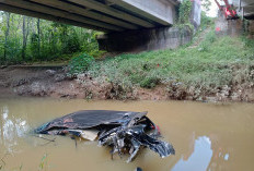Pecatan Polisi Curi Mobil Malah Terjun ke Sungai Muara Gula Baru, Basah Kuyup Kabur Numpang Mobil Travel  