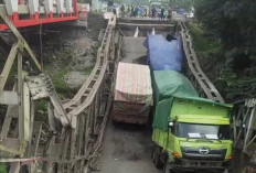 Jembatan Muara Lawai Lahat Ambruk Timpa Rel Kereta, Jalur Lahat-Linggau Kemungkinan Ditutup Sementara?