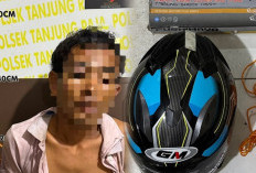 Rusak Atap Seng Toko Sparepart, Pria di Tanjung Raja Ogan Ilir Gasak 5 Helm, Berujung Ditangkap Polisi