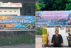 Protes Memuncak, Warga Kenten Laut Pasang Spanduk Sindiran: “Selamat Datang di Kawasan Sulit Air Bersih”