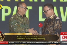Luar Biasa. Empat Lawang Raih Penghargaan Excellence in Rural Public Order Empowerment di CNN Indonesia Awards