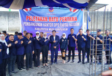 Bupati Toha Letakkan Batu Pertama Pembangunan Kantor DPD NasDem Muba