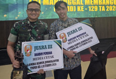 Lomba Karya Jurnalistik TMMD ke-128 Kodim 0402/OKI Raih Juara Kategori Media Cetak