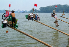 Menantang, Siap-Siap Byur!  Festival Panjat Pinang 2026, Ada yang Miring ke Danau JSC Dilumuri Sabun Colek