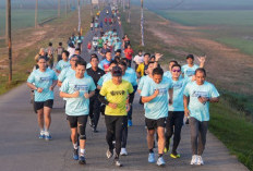 Meriahkan Bhayangkara Ogan Ilir Fun Run, Bupati Panca Ikut Lari Bersama Ribuan Peserta