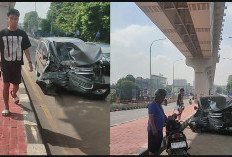 Kakek Bawa Innova Senggol Pejalan Kaki Kabur Malah Tabrak Tiang LRT Dikabarkan Meninggal  