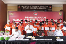 Polda Sumsel Musnahkan Barang Bukti Narkoba Senilai Rp2,18 Miliar, 34 Ribu Jiwa Terselamatkan
