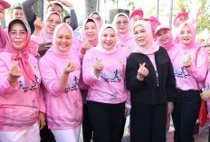 MERIAH, Ribuan Peserta Jalan Santai Sehat Bersama Bidan Indonesia Sumsel