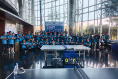 87 Karyawan BSB Ikuti Turnamen Tenis Meja Intern HUT Bank SumselBabel ke-69