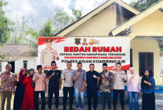 Polres OKI Bedah Rumah Mantan Narapidana Terorisme di Desa Bumiarjo Sambut Hari Bhayangkara ke-80