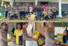 Peduli,Biro SDM Polda Sumsel Bagikan 100 Paket Sembako untuk Warga Gandus dan Kertapati