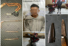 Pencurian Sepeda Motor Milik Kades di Ogan Ilir, Berhasil Diungkap Polsek Pemulutan, Sebilah Sajam Ikut Disita