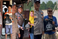 Jumat Berkah di Musi Banyuasin, Polisi Datangi Rumah Warga dan Bagikan Sembako