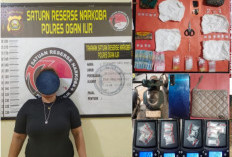 Satres Narkoba Polres Ogan Ilir Ringkus IRT Terduga Pengedar Sabu di Gubuk Kebun Karet Betung