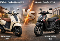 Duel Skutik Stylish 2026 Rp20 Jutaan: WMoto Letbe Neon 125 Tantang Ketangguhan Honda Genio