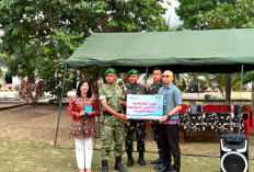 Bank Sumsel Babel Perkuat Sinergi dengan TNI, Serahkan 624 Buku Tabungan kepada Prajurit Yonif TP 893/KBK