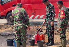Warga Pengarayan OKI Kesulitan Air Bersih Dibantu TNI Koramil Tanjung Lubuk