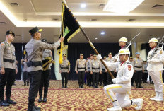 Momen Khidmat di Polda Sumsel, Kapolda Sandi Nugroho Pimpin Pencucian Pataka dan Pemuliaan Tribrata