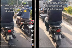 Plat Nomor Sepeda Motor di Jakarta Kebanyakan Ditekuk, yang Punya Mobil Pada Iri Nggak Bisa Ikutan Tren