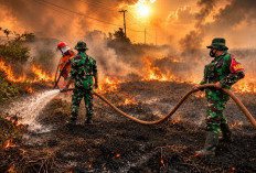 Karhutla di Desa Batun Jejawi OKI Babinsa Koramil 402-03/SP Padang Berjibaku Padamkan