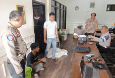 Personel Satlantas Polres Banyuasin Pergoki Pelaku Pencurian saat Potong Besi di Gudang Kosong