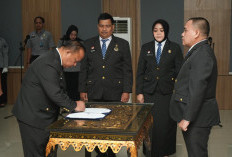 Lantik Pejabat baru, Kemenkum Sumsel Perkuat Layanan Administrasi Hukum Umum