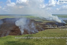 Asap Karhutla di Kecamatan Pangkalan Lampam OKI Menipis, Water Bombing Dikerahkan