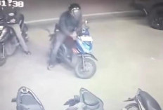 Pelaku Curanmor di Palembang dengan Mudah Gasak Motor di Parkiran Minimarket, Hanya Butuh 5 Detik