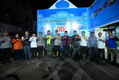 Bupati Banyuasin Pantau Lalu Lintas Malam Takbiran Bersama TNI-Polri