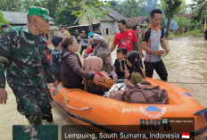 Banjir di Kabupaten OKI Meluas, BPBD dan TNI Polri Evakuasi Warga di Desa Tebing Suluh