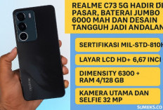 Realme C73 5G, Baterai Jumbo 6000 mAh dan Desain Tangguh Jadi Andalan