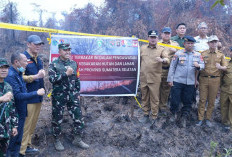 Dipimpin Danrem, Lahan Terbakar Milik Perusahaan di Banyuasin Disegel