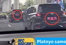 Viral! 2 Mobil Berpelat Merah Kembar Melintas di Jalanan Palembang, Diduga Kendaraan Dinas Milik Pemkab OI