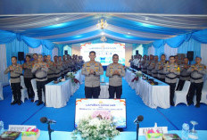 Estafet Kepemimpinan Polres OKI Beralih, AKBP Eko Rubiyanto Serahkan Tongkat Komando kepada AKBP Agung Adhitya