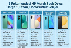 Cocok Untuk Pelajar, Inilah 5 Rekomendasi HP Murah Spek Dewa Harga 1 Jutaan