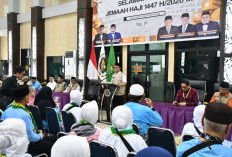 Staf Ahli Kemenhaj Ikut Sambut Kloter 12 Debarkasi Palembang, Tekankan Pentingnya Jaga Kemabruran Haji