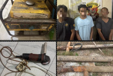 3 Pelaku Pencurian Besi Pipa di Desa Tanjung Laut Diamankan Unit Reskrim Polsek Tanjung Batu