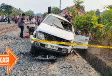 Innalilahi, Kecelakaan Maut Kereta Api vs Minibus di Prabumulih, 4 Orang Tewas dan 1 Luka Berat