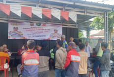Puluhan Pengemudi Ojek di Kayuagung Diperiksa Kesehatan Gratis, Sambut Hari Bhayangkara ke-79
